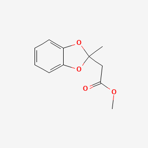 molecular formula C11H12O4 B1427248 Methyl-(2-Methyl-1,3-benzodioxol-2-yl)acetat CAS No. 50836-24-3