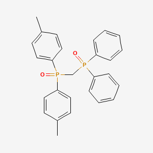 molecular formula C27H26O2P2 B14272487 {[Bis(4-methylphenyl)phosphoryl]methyl}(oxo)diphenyl-lambda~5~-phosphane CAS No. 138169-42-3