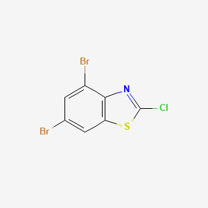 molecular formula C7H2Br2ClNS B1427249 4,6-二溴-2-氯苯并[d]噻唑 CAS No. 1188141-65-2
