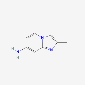 molecular formula C8H9N3 B1427250 2-甲基咪唑并[1,2-a]吡啶-7-胺 CAS No. 1375110-97-6