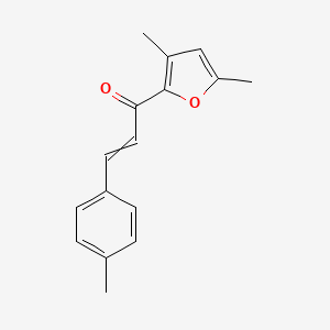 molecular formula C16H16O2 B14272525 1-(3,5-Dimethylfuran-2-yl)-3-(4-methylphenyl)prop-2-en-1-one CAS No. 134937-50-1