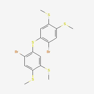 molecular formula C16H16Br2S5 B14272526 1,1'-Sulfanediylbis[2-bromo-4,5-bis(methylsulfanyl)benzene] CAS No. 138709-32-7