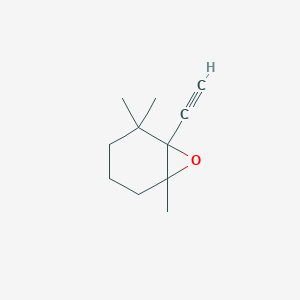 molecular formula C11H16O B14272534 1-Ethynyl-2,2,6-trimethyl-7-oxabicyclo[4.1.0]heptane CAS No. 130223-94-8