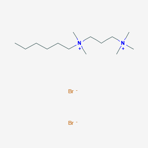 molecular formula C14H34Br2N2 B14272542 N~1~-Hexyl-N~1~,N~1~,N~3~,N~3~,N~3~-pentamethylpropane-1,3-bis(aminium) dibromide CAS No. 137406-79-2