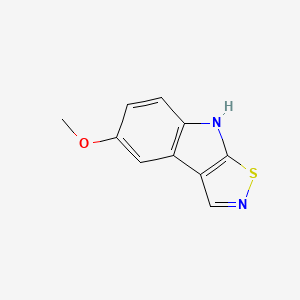 molecular formula C10H8N2OS B14272578 5-Methoxy-2H-[1,2]thiazolo[5,4-B]indole CAS No. 137053-30-6