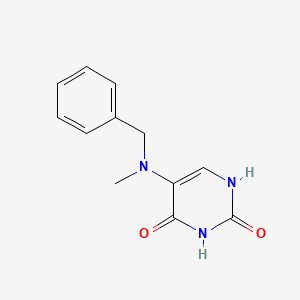 molecular formula C12H13N3O2 B14272588 2,4(1H,3H)-Pyrimidinedione, 5-[methyl(phenylmethyl)amino]- CAS No. 141692-27-5