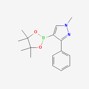 molecular formula C16H21BN2O2 B1427259 1-甲基-3-苯基-4-(4,4,5,5-四甲基-1,3,2-二氧杂硼环丁烷-2-基)-1H-吡唑 CAS No. 1002334-06-6