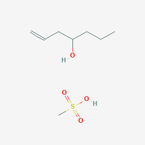 Hept-1-en-4-ol;methanesulfonic acid