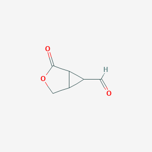 molecular formula C6H6O3 B14272638 2-Oxo-3-oxabicyclo[3.1.0]hexane-6-carbaldehyde CAS No. 185119-21-5