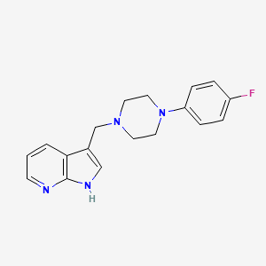 molecular formula C18H19FN4 B14272643 3-[[4-(4-fluorophenyl)piperazin-1-yl]methyl]-1H-pyrrolo[2,3-b]pyridine CAS No. 158984-93-1