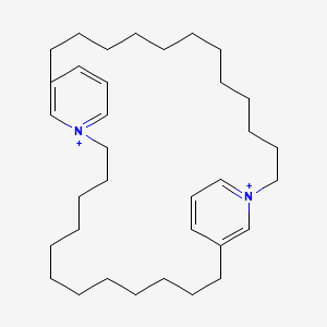 molecular formula C34H56N2+2 B14272654 1,18-Diazoniatricyclo[29.3.1.114,18]hexatriaconta-1(35),14,16,18(36),31,33-hexaene CAS No. 156953-85-4