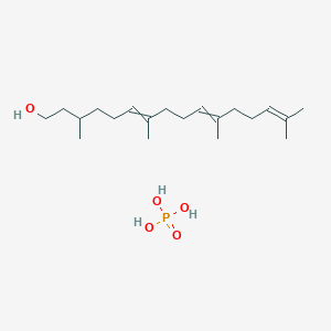 molecular formula C20H39O5P B14272665 Phosphoric acid;3,7,11,15-tetramethylhexadeca-6,10,14-trien-1-ol CAS No. 138705-06-3