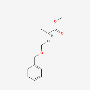 molecular formula C13H18O4 B14272674 Ethyl 2-[(benzyloxy)methoxy]propanoate CAS No. 174621-62-6