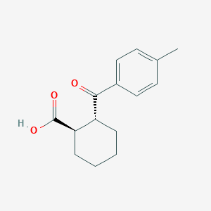 molecular formula C15H18O3 B142727 反式-2-(4-甲基苯甲酰基)环己烷-1-羧酸 CAS No. 151830-92-1