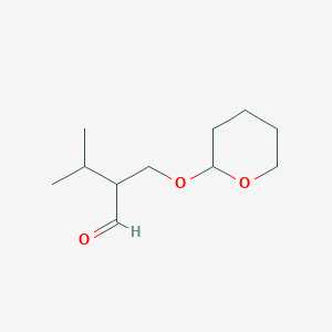 molecular formula C11H20O3 B14272724 3-Methyl-2-{[(oxan-2-yl)oxy]methyl}butanal CAS No. 139685-62-4