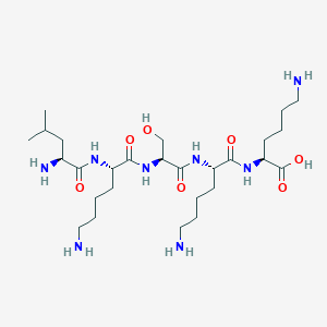 molecular formula C27H54N8O7 B14272734 L-Leucyl-L-lysyl-L-seryl-L-lysyl-L-lysine CAS No. 182065-89-0