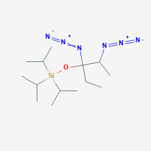 molecular formula C14H30N6OSi B14272748 [(2,3-Diazidopentan-3-yl)oxy]tri(propan-2-yl)silane CAS No. 137897-64-4