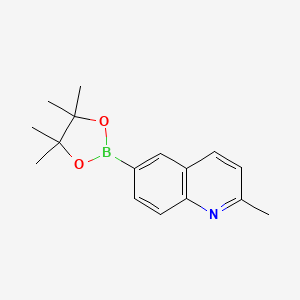 molecular formula C16H20BNO2 B1427276 2-甲基-6-(4,4,5,5-四甲基-1,3,2-二氧杂硼环-2-基)喹啉 CAS No. 1022090-86-3