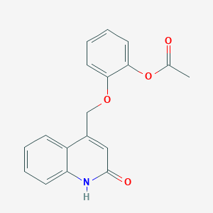 2-[(2-Oxo-1,2-dihydroquinolin-4-yl)methoxy]phenyl acetate