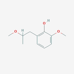 molecular formula C11H16O3 B14272784 2-Methoxy-6-(2-methoxypropyl)phenol CAS No. 148425-14-3