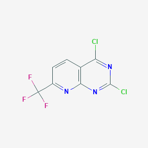 molecular formula C8H2Cl2F3N3 B1427280 2,4-二氯-7-(三氟甲基)吡啶并[2,3-d]嘧啶 CAS No. 1220518-13-7