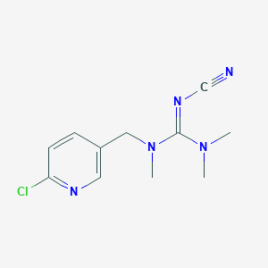 molecular formula C11H14ClN5 B14272800 Guanidine, N-[(6-chloro-3-pyridinyl)methyl]-N''-cyano-N,N',N'-trimethyl- CAS No. 172333-81-2