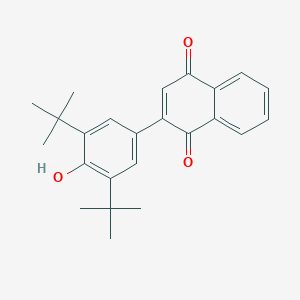 molecular formula C24H26O3 B14272803 1,4-Naphthalenedione, 2-[3,5-bis(1,1-dimethylethyl)-4-hydroxyphenyl]- CAS No. 135979-30-5