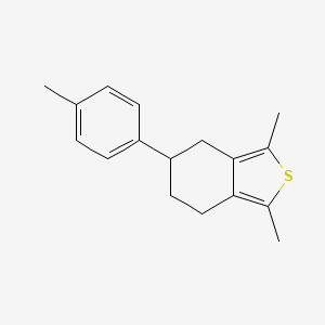 molecular formula C17H20S B14272809 1,3-Dimethyl-5-(4-methylphenyl)-4,5,6,7-tetrahydro-2-benzothiophene CAS No. 137601-58-2