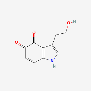 molecular formula C10H9NO3 B14272813 3-(2-Hydroxyethyl)-1H-indole-4,5-dione CAS No. 127869-63-0