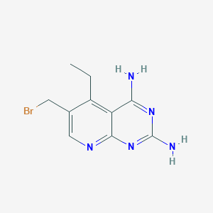 molecular formula C10H12BrN5 B14272830 Pyrido[2,3-d]pyrimidine-2,4-diamine, 6-(bromomethyl)-5-ethyl- CAS No. 153802-75-6