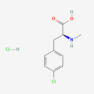 molecular formula C10H13Cl2NO2 B14272846 (2S)-3-(4-chlorophenyl)-2-(methylamino)propanoic acid;hydrochloride CAS No. 168397-99-7