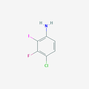 B1427285 4-Chloro-3-fluoro-2-iodoaniline CAS No. 1018450-37-7