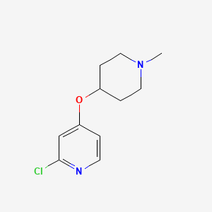 B1427286 2-Chloro-4-[(1-methylpiperidin-4-yl)oxy]pyridine CAS No. 1341372-05-1