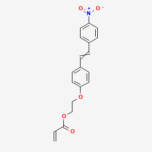 molecular formula C19H17NO5 B14272861 2-{4-[2-(4-Nitrophenyl)ethenyl]phenoxy}ethyl prop-2-enoate CAS No. 168004-78-2