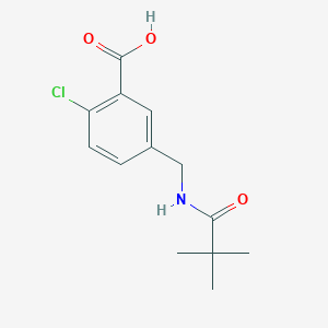 B1427287 2-Chloro-5-[(2,2-dimethylpropanoylamino)-methyl]-benzoic acid CAS No. 1294496-58-4