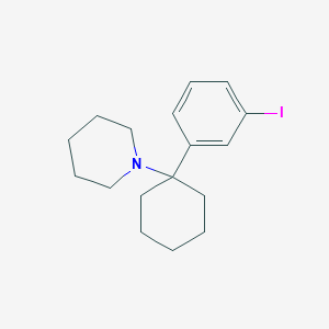 molecular formula C17H24IN B14272878 1-[1-(3-Iodophenyl)cyclohexyl]piperidine CAS No. 131035-71-7