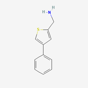 molecular formula C11H11NS B1427288 (4-苯基噻吩-2-基)甲胺 CAS No. 666825-53-2