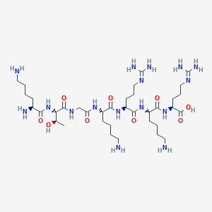 L-Lysyl-L-threonylglycyl-L-lysyl-N~5~-(diaminomethylidene)-L-ornithyl-L-lysyl-N~5~-(diaminomethylidene)-L-ornithine