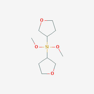 molecular formula C10H20O4Si B14272902 Dimethoxybis(oxolan-3-yl)silane CAS No. 158069-53-5