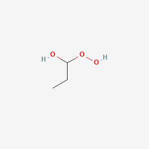 molecular formula C3H8O3 B14272905 1-Hydroperoxypropan-1-ol CAS No. 135251-55-7