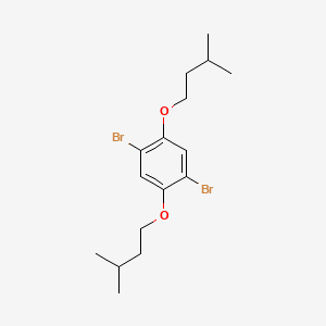 molecular formula C16H24Br2O2 B14272924 1,4-Dibromo-2,5-bis(3-methylbutoxy)benzene CAS No. 128424-48-6