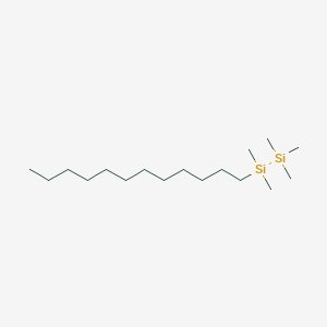 molecular formula C17H40Si2 B14272961 Disilane, dodecylpentamethyl- CAS No. 172659-19-7