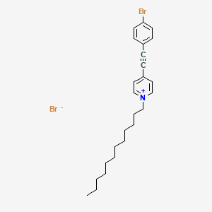 molecular formula C25H33Br2N B14272971 4-[(4-Bromophenyl)ethynyl]-1-dodecylpyridin-1-ium bromide CAS No. 136984-70-8