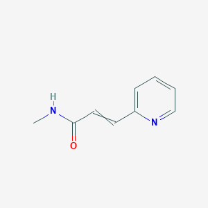 molecular formula C9H10N2O B14272975 2-Propenamide, N-methyl-3-(2-pyridinyl)-, (E)- CAS No. 139606-82-9