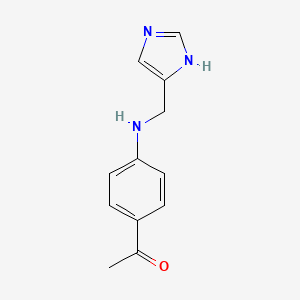 1-(4-{[(1H-Imidazol-5-yl)methyl]amino}phenyl)ethan-1-one