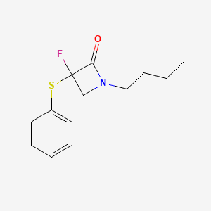 2-Azetidinone, 1-butyl-3-fluoro-3-(phenylthio)-