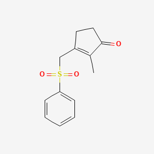 2-Cyclopenten-1-one, 2-methyl-3-[(phenylsulfonyl)methyl]-