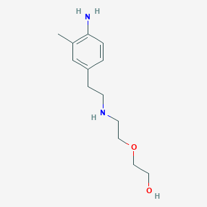 molecular formula C13H22N2O2 B14273014 2-(2-{[2-(4-Amino-3-methylphenyl)ethyl]amino}ethoxy)ethan-1-ol CAS No. 143936-64-5