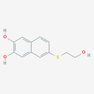 molecular formula C12H12O3S B14273023 6-[(2-Hydroxyethyl)sulfanyl]naphthalene-2,3-diol CAS No. 132425-81-1