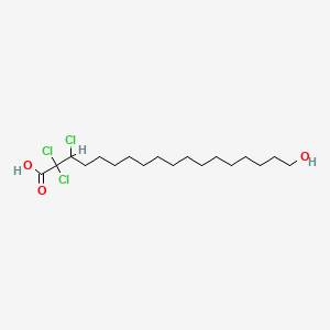 molecular formula C18H33Cl3O3 B14273033 2,2,3-Trichloro-18-hydroxyoctadecanoic acid CAS No. 138814-07-0